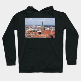 City center with Marktkirche, view from the town hall tower, Hanover, Lower Saxony, Germany Hoodie